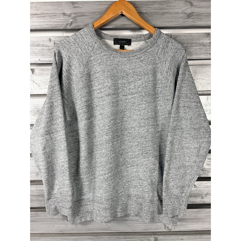 J Crew Heather Gray Crewneck Sweater Mens M Long Sleeve Preppy Sweatshirt
